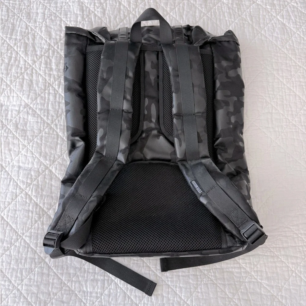 Steve Madden Black Durable Canvas Backpack with Adjustable Straps